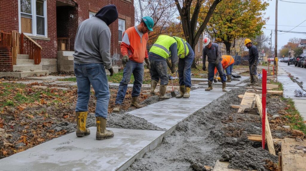 concrete walkways and paths